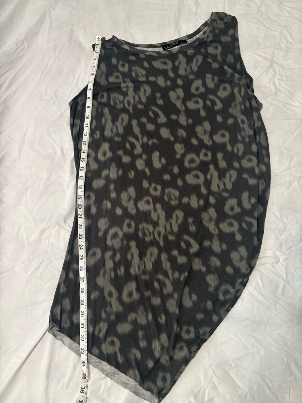 AllSaints Asymmetrical Leopard-Print mini dress